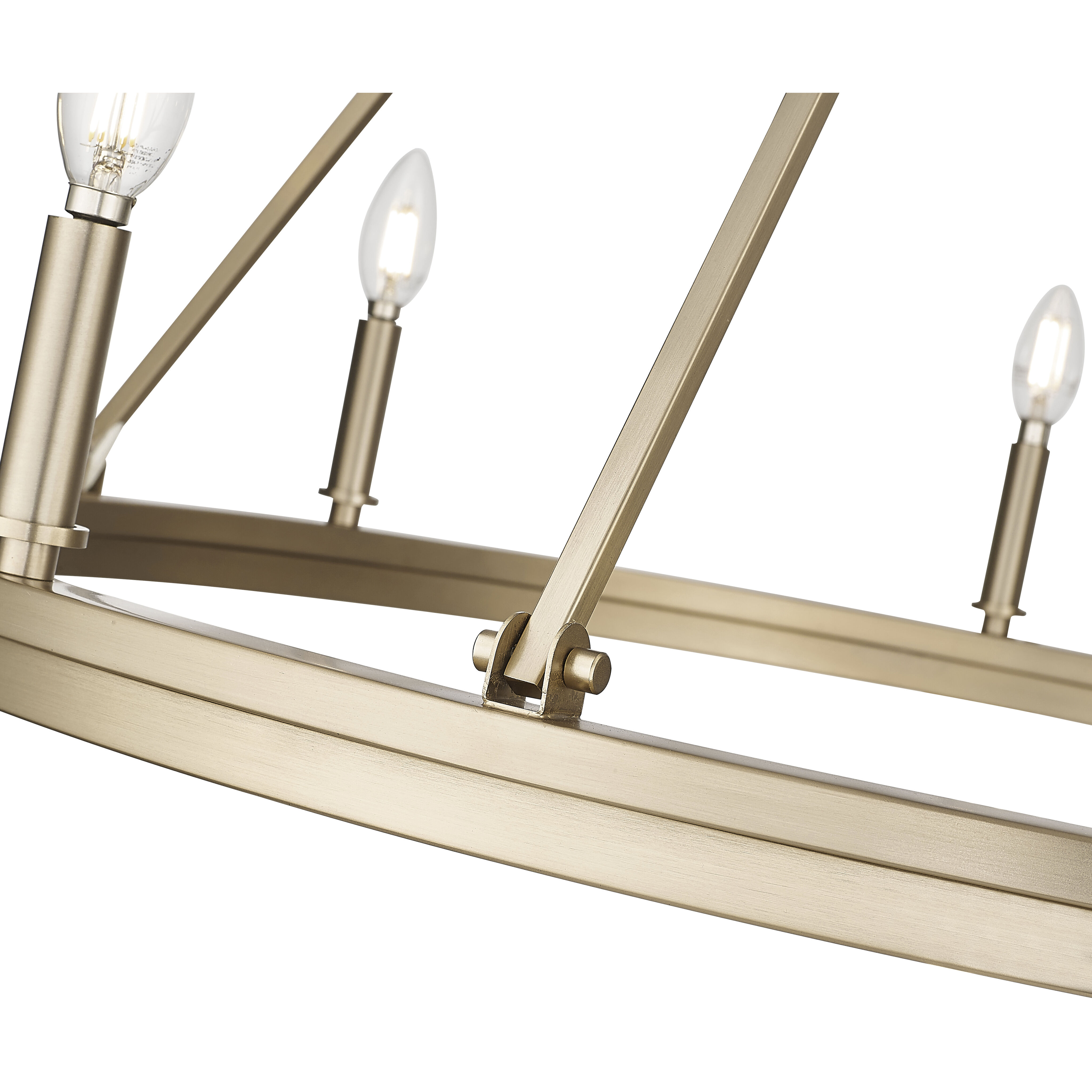 Carruth 8 Light 36 inch Modern Gold Chandelier Ceiling Light
